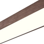 Oval LED Ceiling Light with Natural Wood Frame