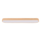 Oval LED Ceiling Light with Natural Wood Frame