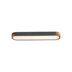 Arden Oval LED Flush Mount Ceiling Light with Wood Frame