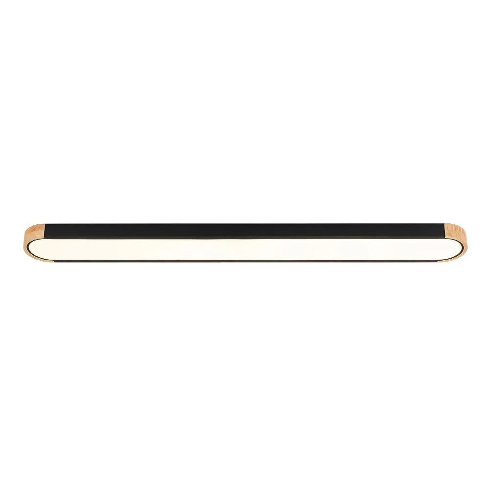 Arden Oval LED Flush Mount Ceiling Light with Wood Frame