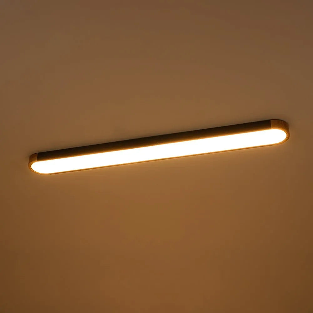 Arden Oval LED Flush Mount Ceiling Light with Wood Frame