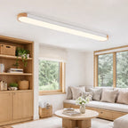 Arden Oval LED Flush Mount Ceiling Light with Wood Frame