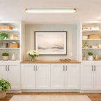 Arden Oval LED Flush Mount Ceiling Light with Wood Frame