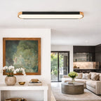 Arden Oval LED Flush Mount Ceiling Light with Wood Frame