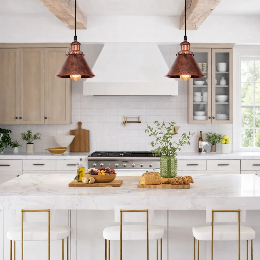 Bravon Rustic Copper Pendant Light