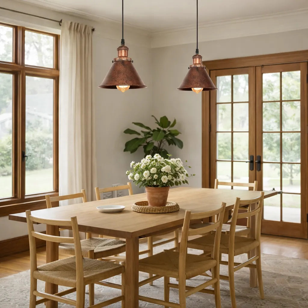 Bravon Rustic Copper Pendant Light