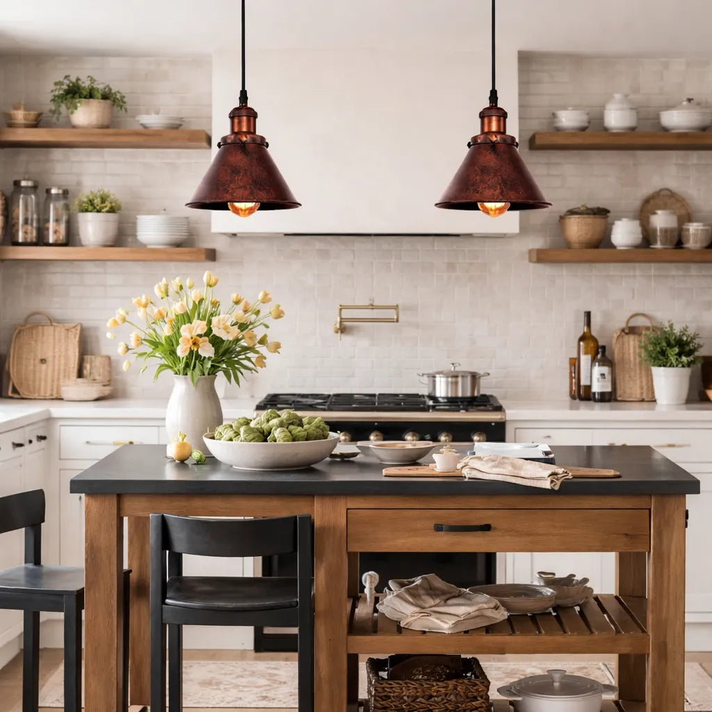 Bravon Rustic Copper Pendant Light