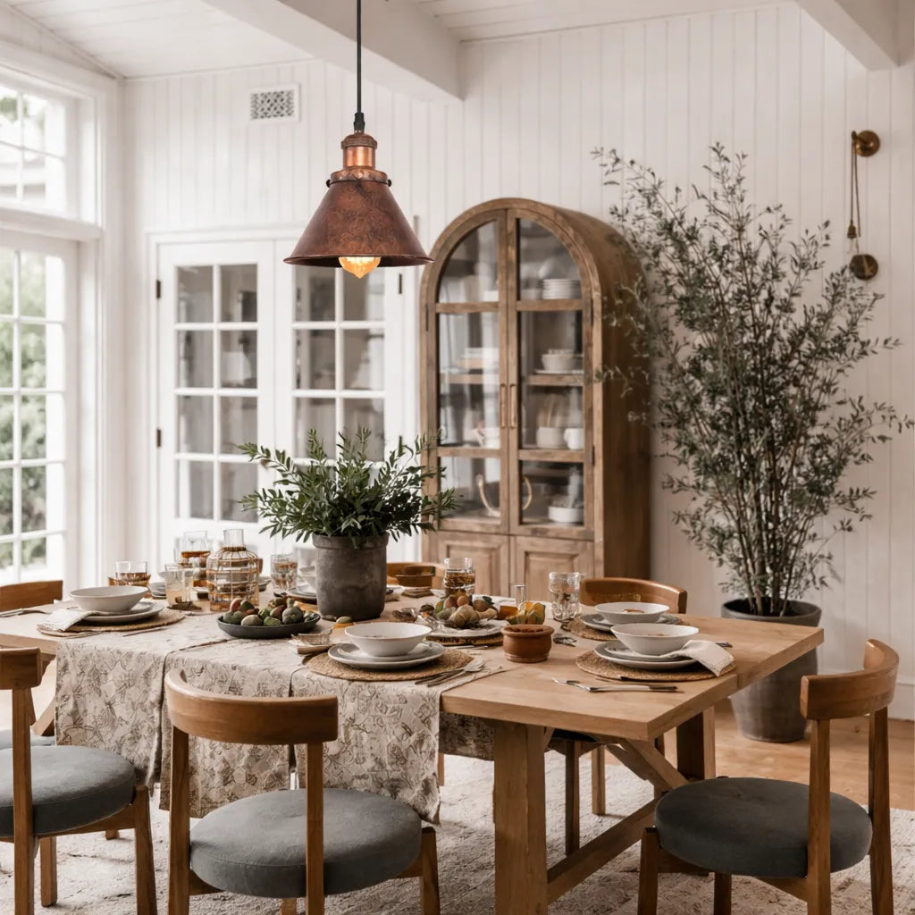 Bravon Rustic Copper Pendant Light