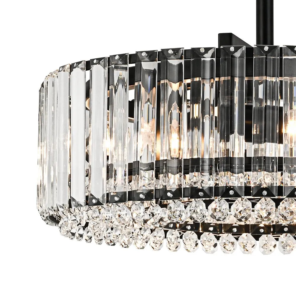 Calvera Crystal Detail Drum Ceiling Light