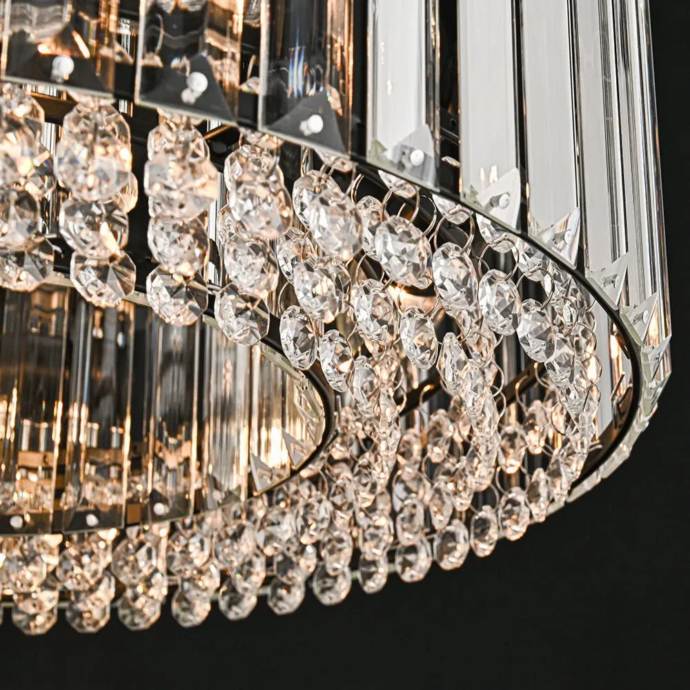 Calvera Crystal Detail Drum Ceiling Light