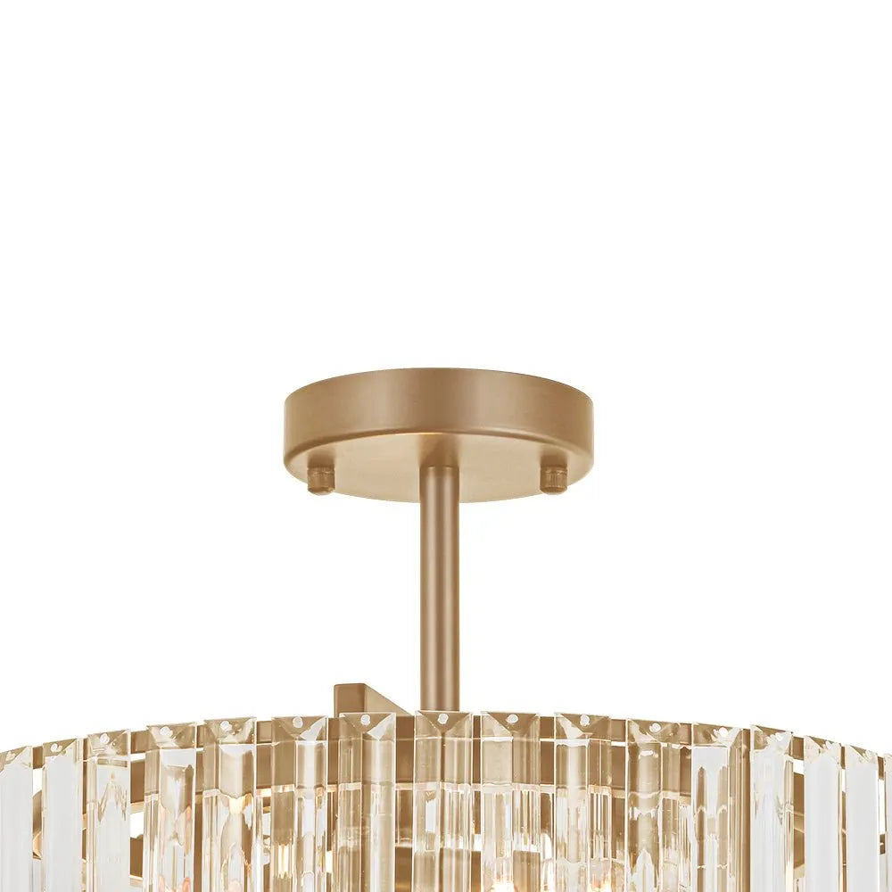 Calvera Crystal Detail Drum Ceiling Light