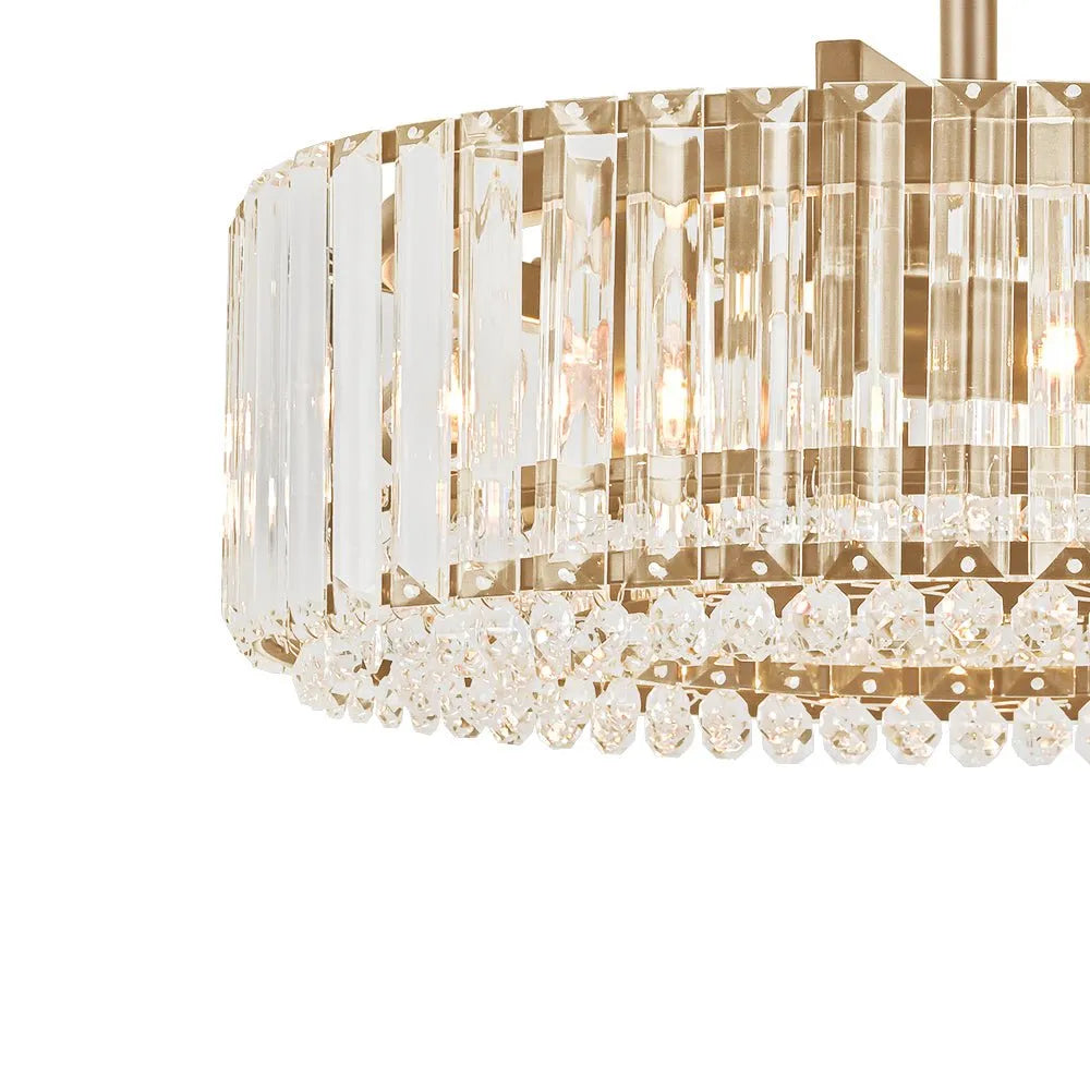 Calvera Crystal Detail Drum Ceiling Light