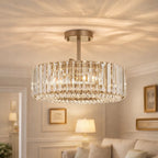Calvera Crystal Detail Drum Ceiling Light