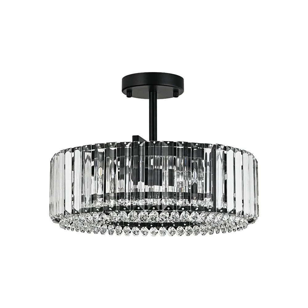 Calvera Crystal Detail Drum Ceiling Light