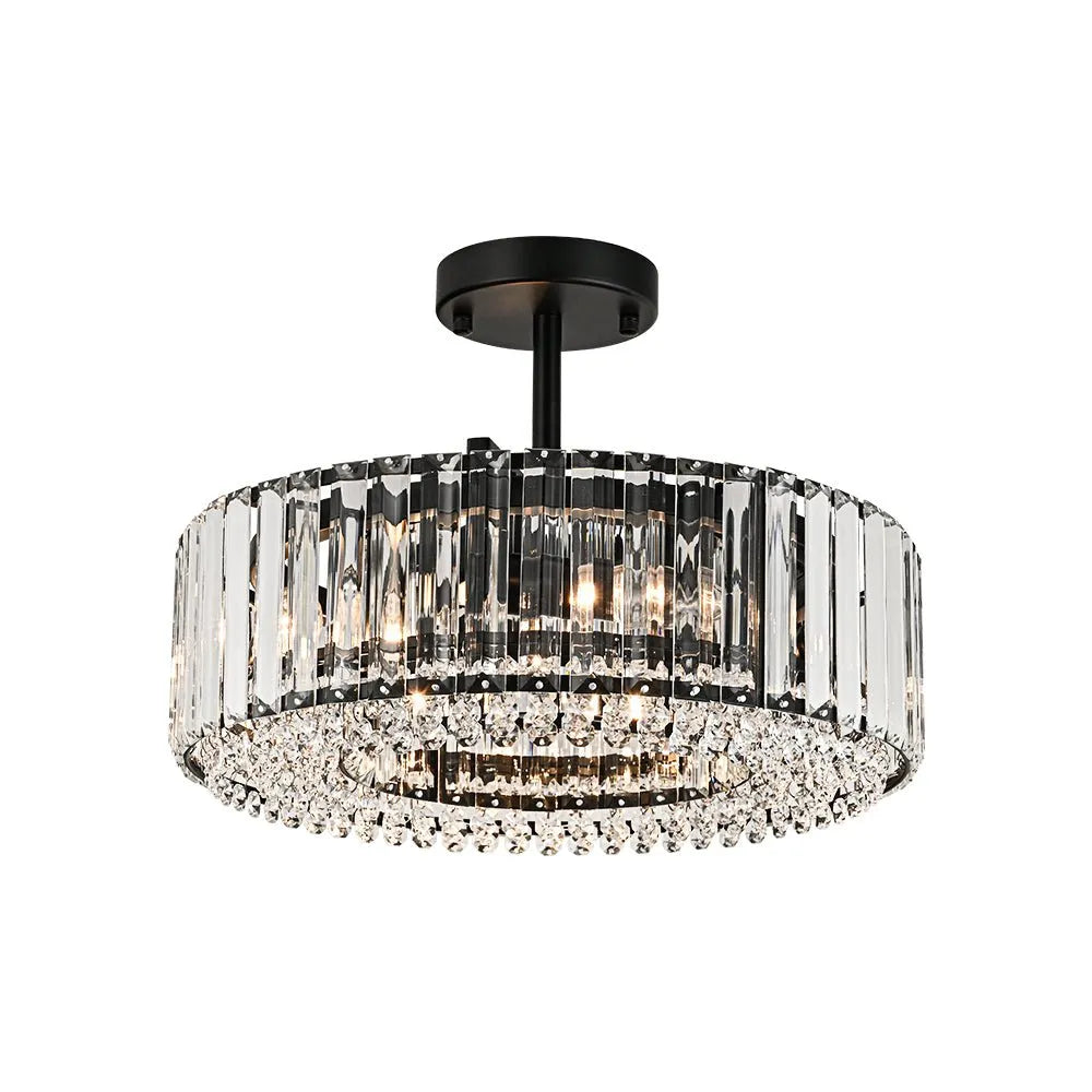 Calvera Crystal Detail Drum Ceiling Light