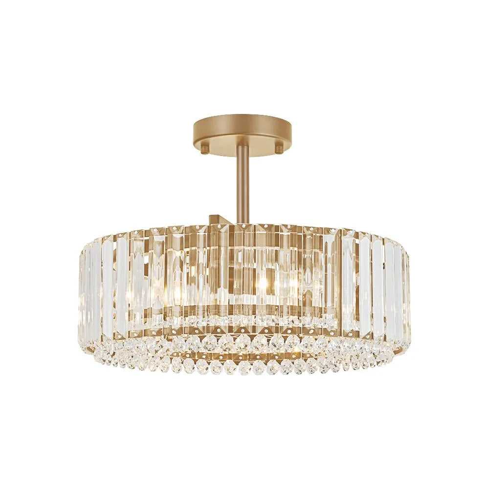 Calvera Crystal Detail Drum Ceiling Light