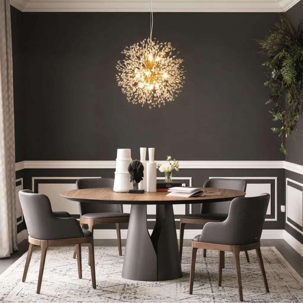 Cavelle Structured Crystal Burst Chandelier Light