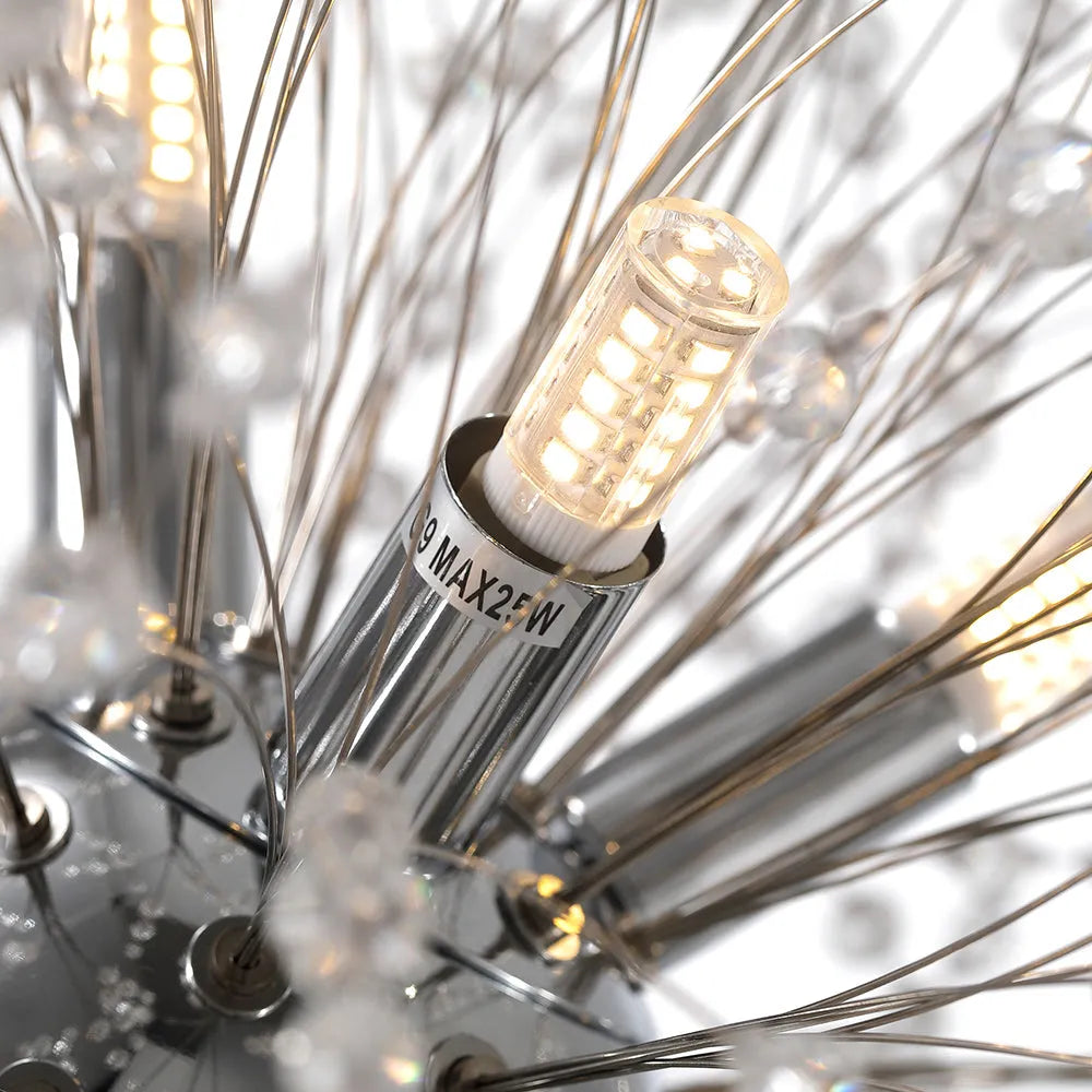Cavelle Structured Crystal Burst Chandelier Light