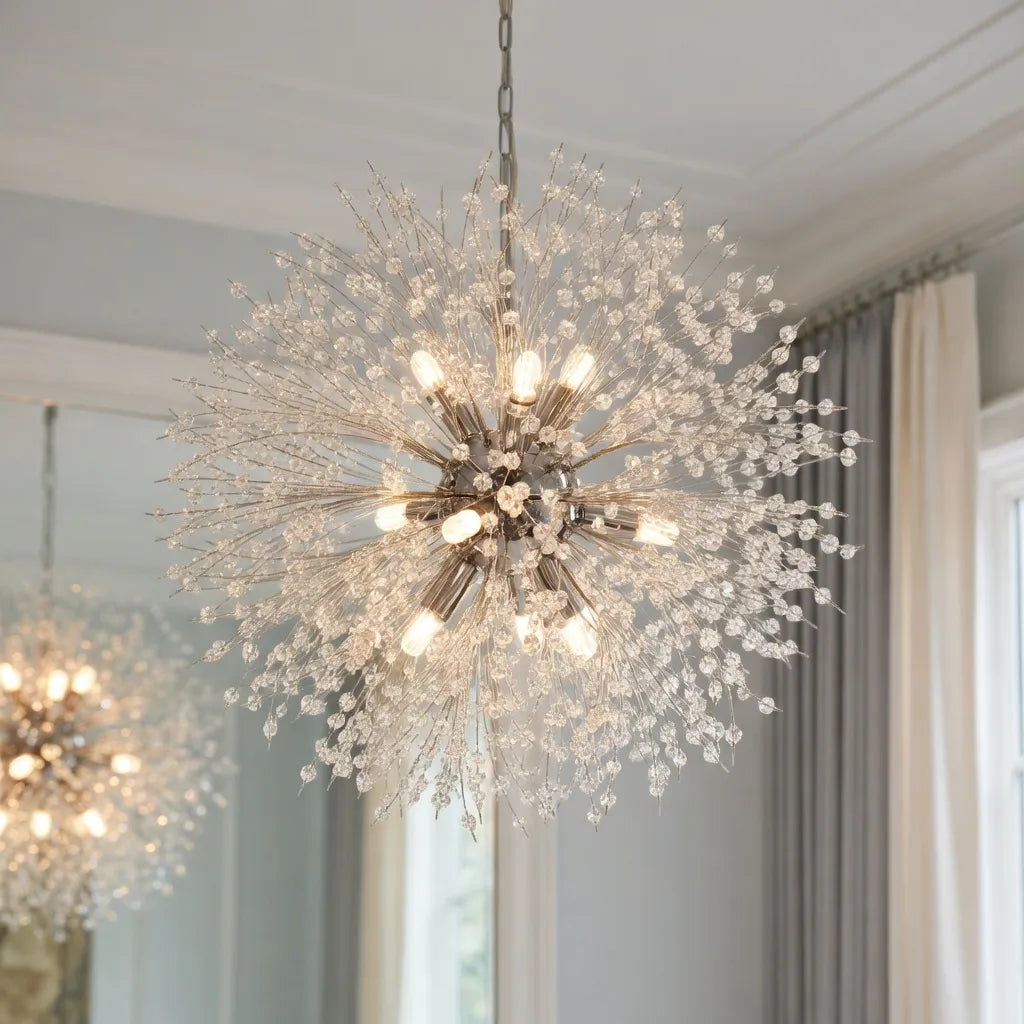 Cavelle Structured Crystal Burst Chandelier Light