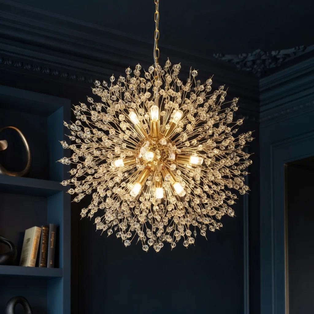 Cavelle Structured Crystal Burst Chandelier Light