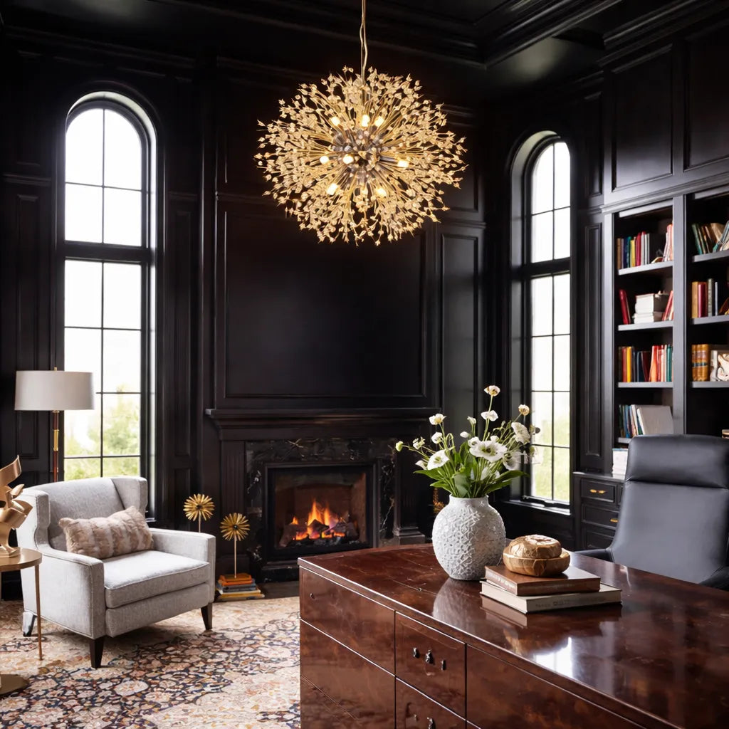 Cavelle Structured Crystal Burst Chandelier Light