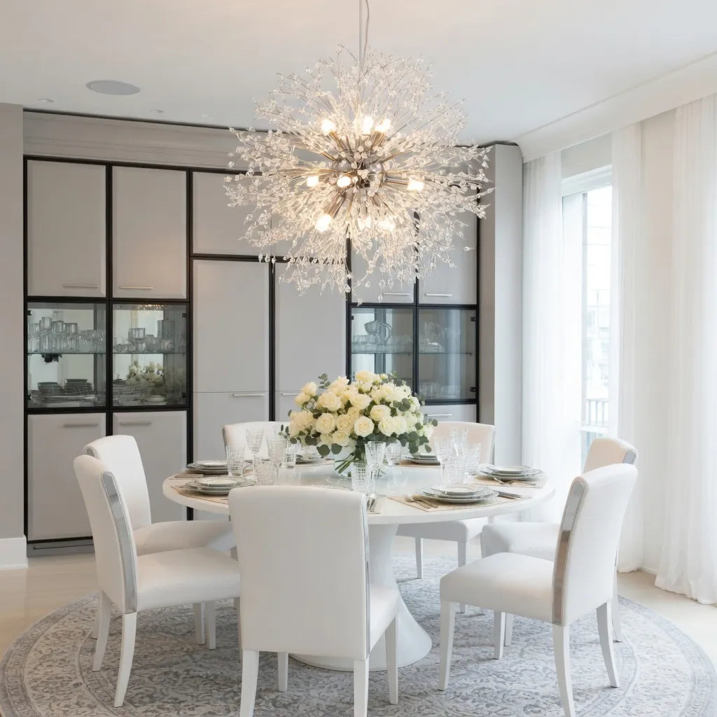 Cavelle Structured Crystal Burst Chandelier Light