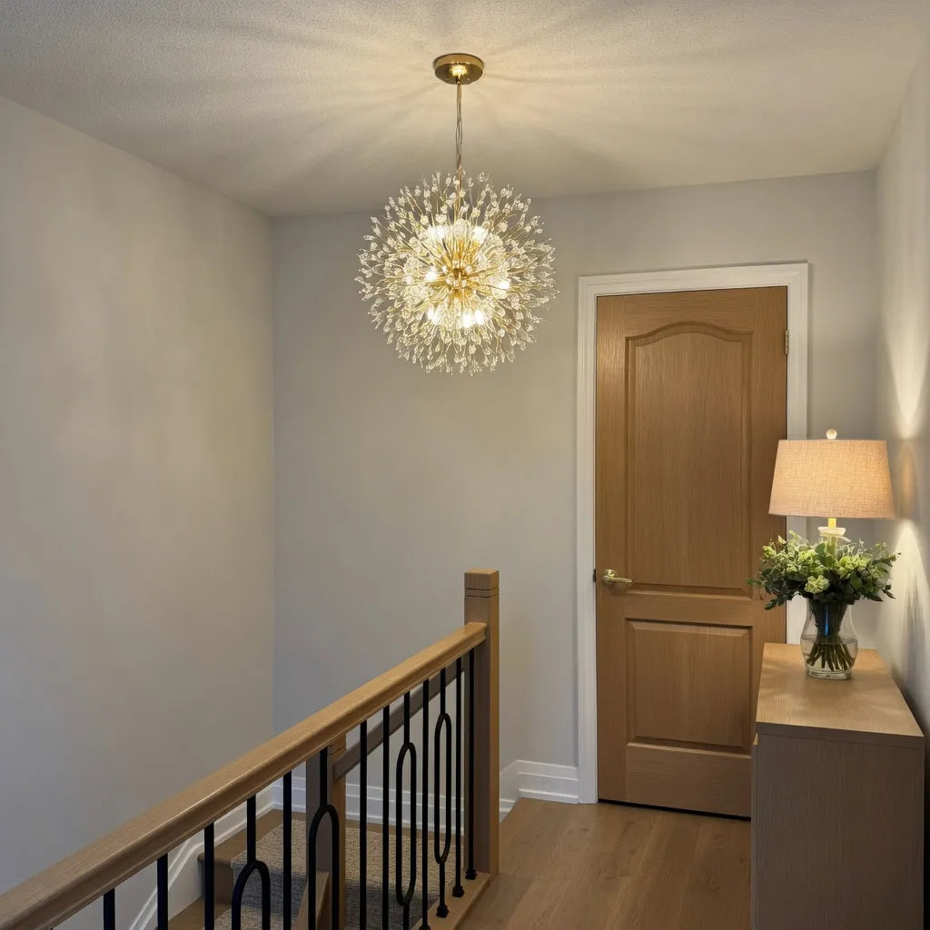 Cavelle Structured Crystal Burst Chandelier Light