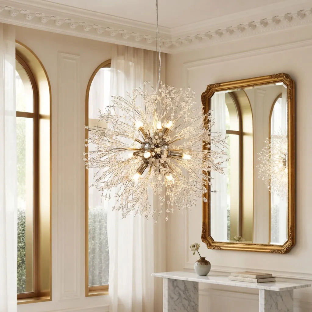 Cavelle Structured Crystal Burst Chandelier Light