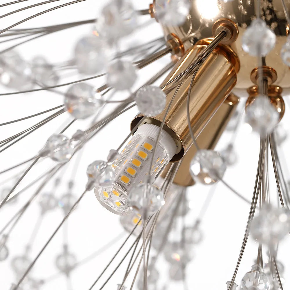 Cavelle Structured Crystal Burst Chandelier Light