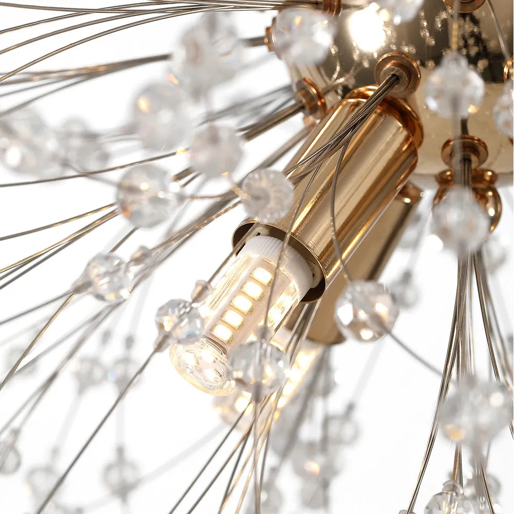 Cavelle Structured Crystal Burst Chandelier Light