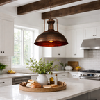 Cavira Aged Steel Dome Pendant Light