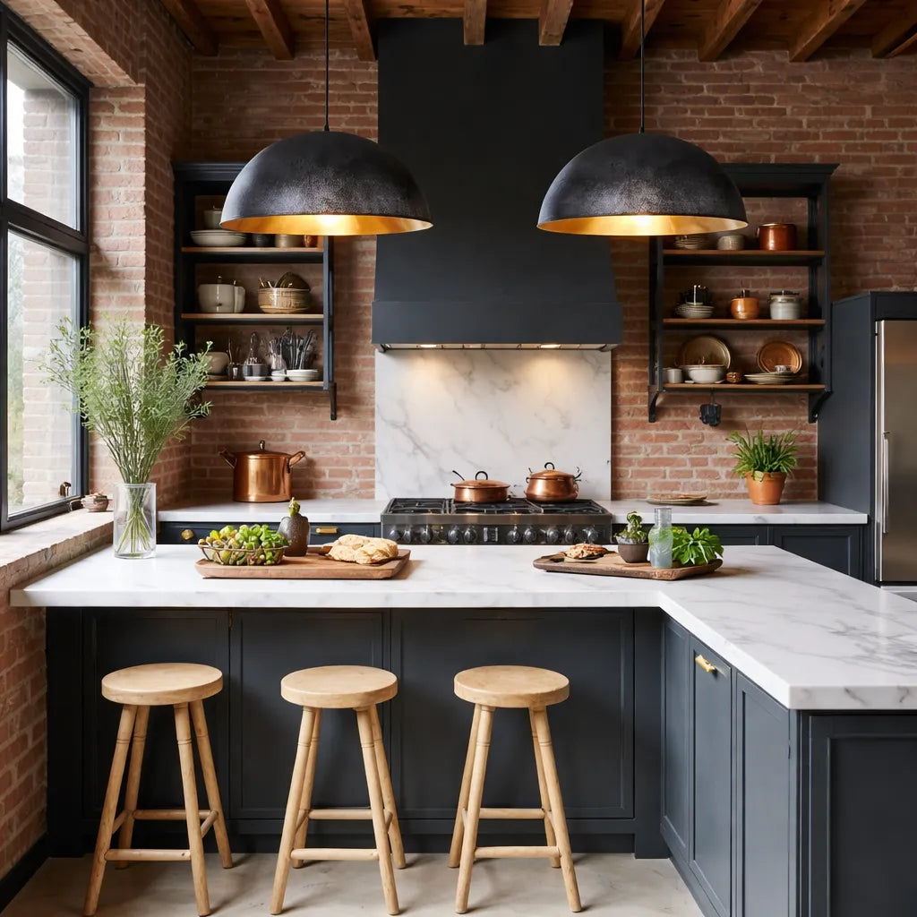 Cavora Industrial Oversized Dome Pendant Light