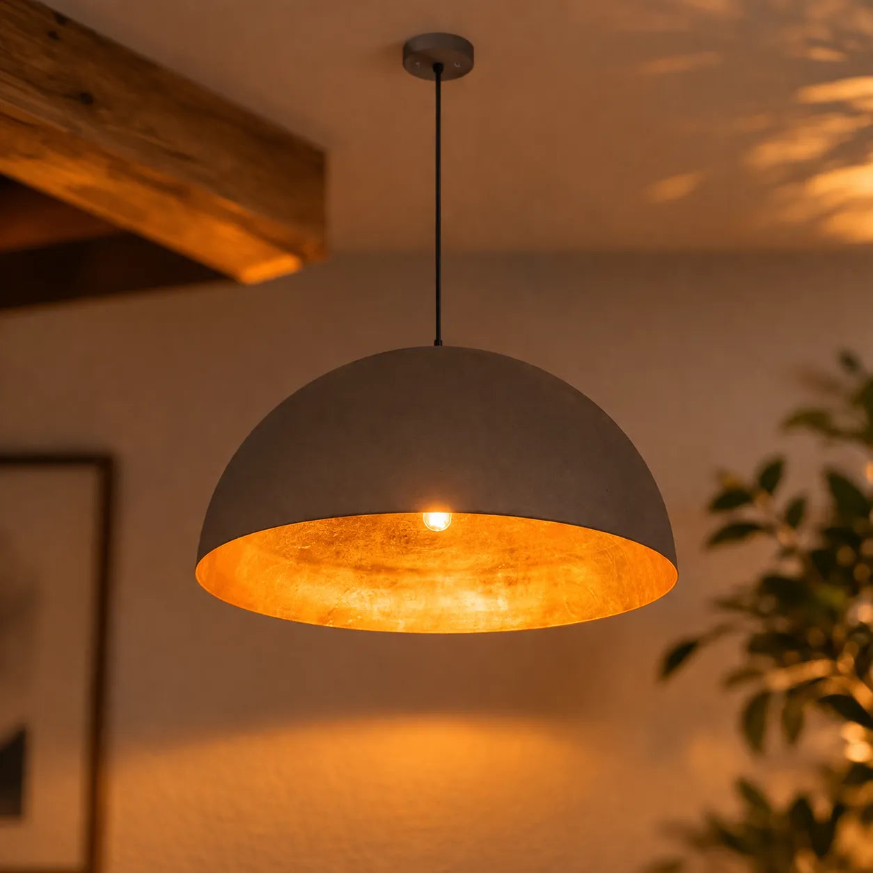 Cavora Industrial Oversized Dome Pendant Light