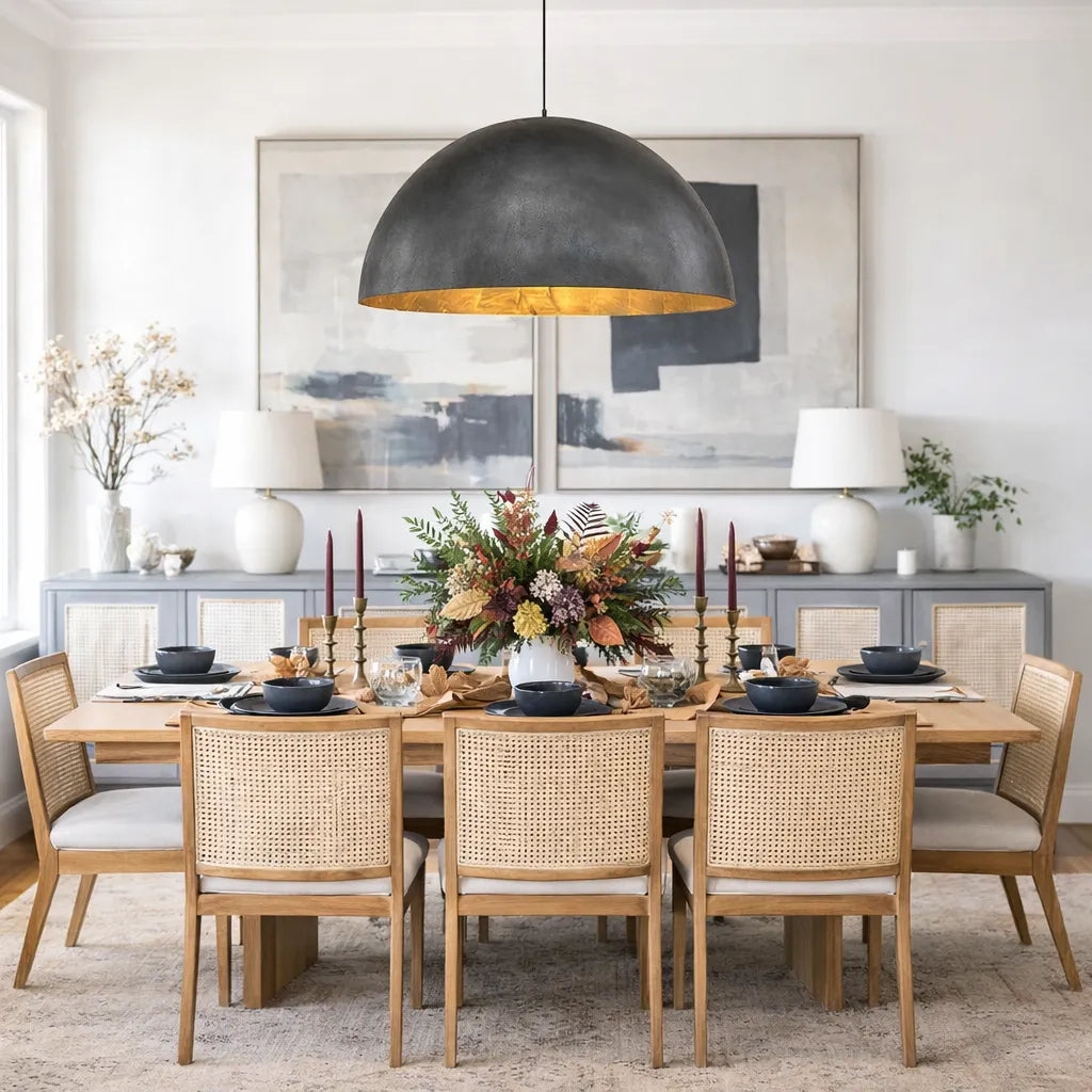 Cavora Industrial Oversized Dome Pendant Light