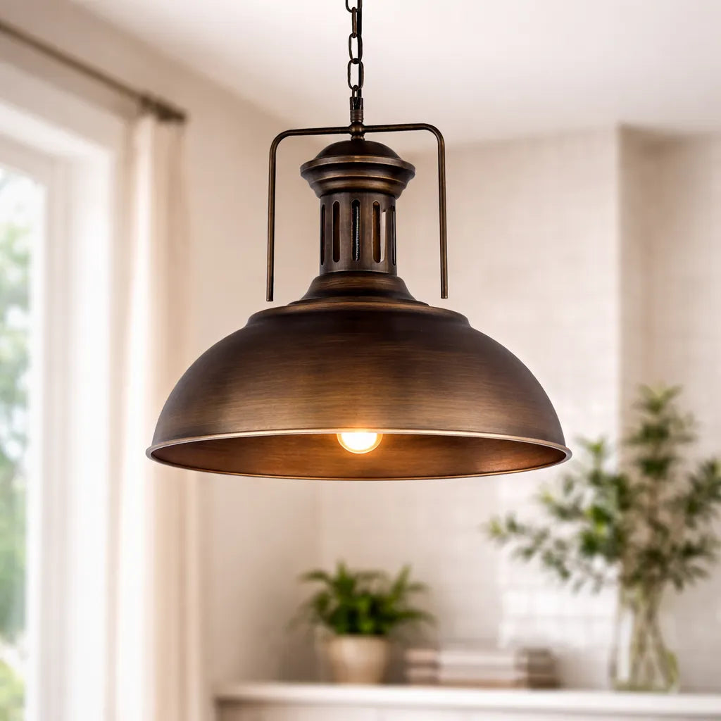 Eira Industrial Metal Dome Pendant Light