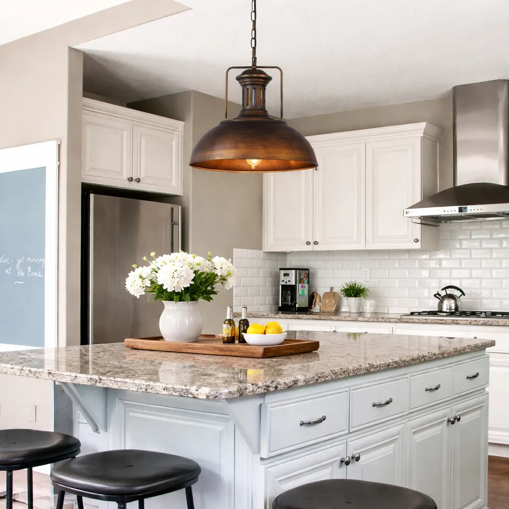 Eira Industrial Metal Dome Pendant Light