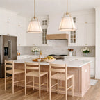 Elaro Linen Cone Pendant Chandelier Light
