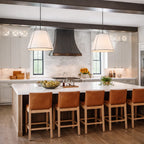 Elaro Linen Cone Pendant Chandelier Light