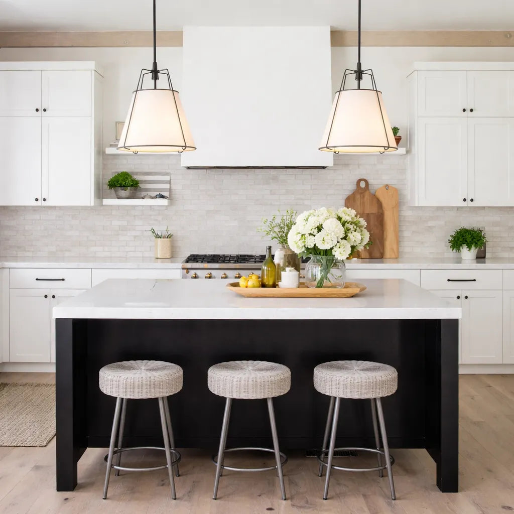 Elaro Linen Cone Pendant Chandelier Light