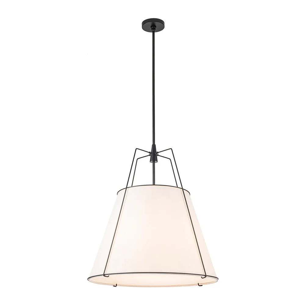 Elaro Linen Cone Pendant Chandelier Light