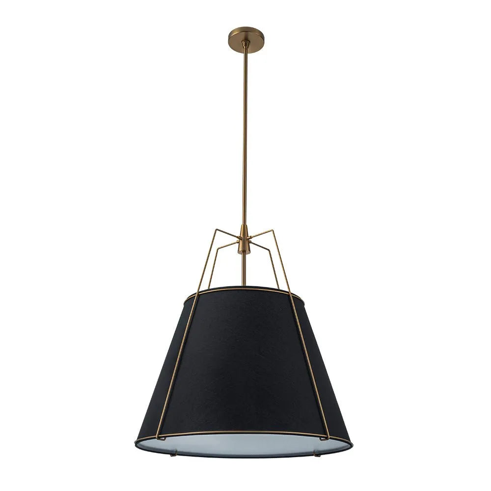 Elaro Linen Cone Pendant Chandelier Light