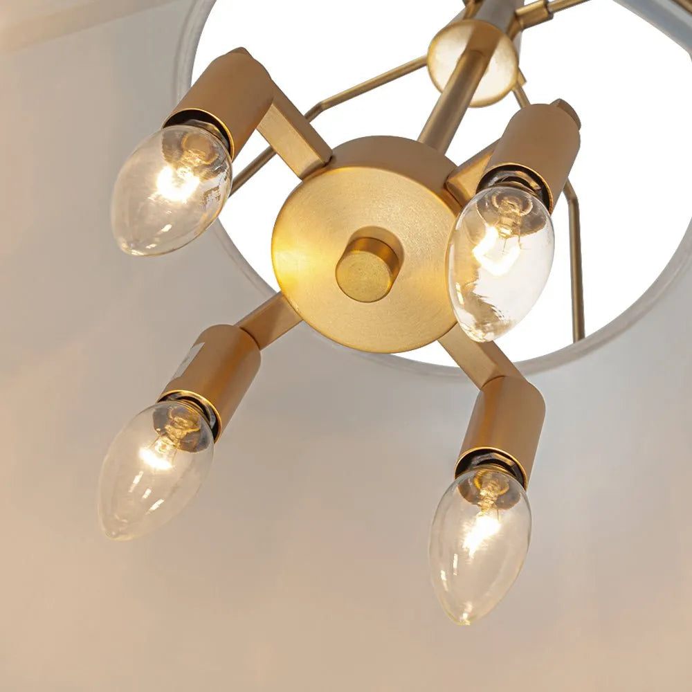 Elaro Linen Cone Pendant Chandelier Light