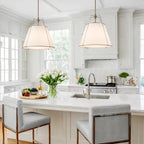 Elaro Linen Cone Pendant Chandelier Light