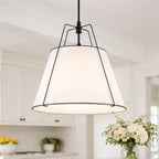 Elaro Linen Cone Pendant Chandelier Light