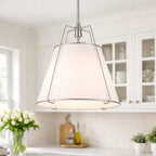 Elaro Linen Cone Pendant Chandelier Light