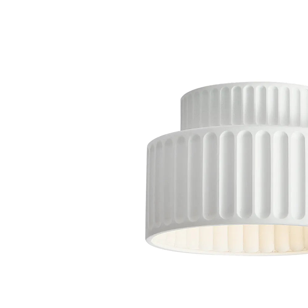 Elowen Cream Drum Semi Flush Mount Ceiling Light
