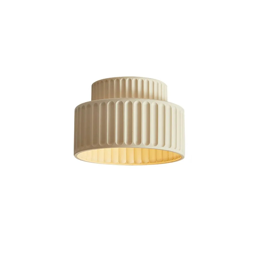 Elowen Cream Drum Semi Flush Mount Ceiling Light