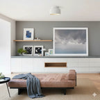 Elowen Cream Drum Semi Flush Mount Ceiling Light