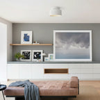 Elowen Cream Drum Semi Flush Mount Ceiling Light