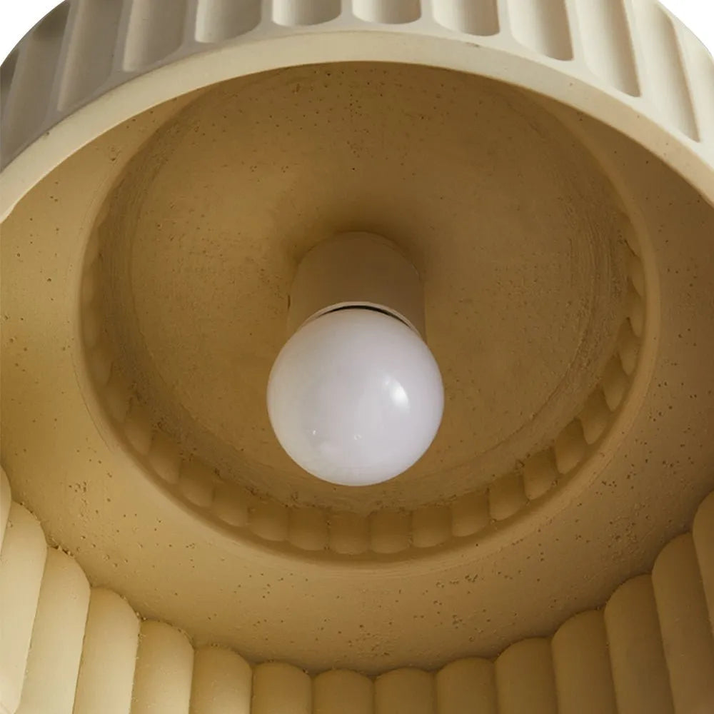 Elowen Cream Drum Semi Flush Mount Ceiling Light